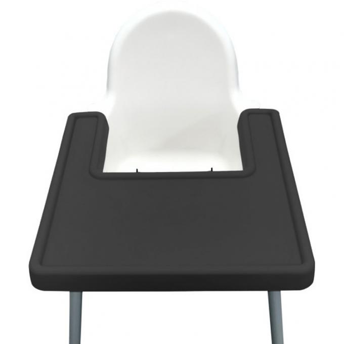 Estera de alimentación modificada para requisitos particulares del bebé del silicón del Highchair del bebé de la cobertura de la estera de lugar del silicón del grado de Logo Naturally Slip Resistant Food