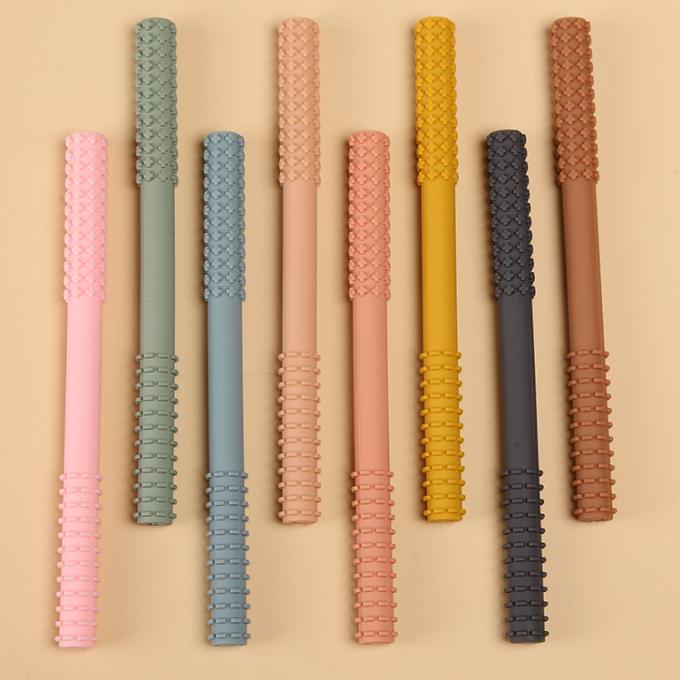 2021 tubos el echar los dientes del nuevo producto mastican el juguete molar del palillo del bebé de Teether del palillo con el cepillo