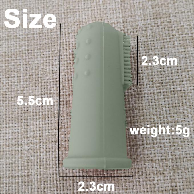 cepillo de dientes suave modificado para requisitos particulares del finger del silicón con las cajas de empaquetado para el bebé