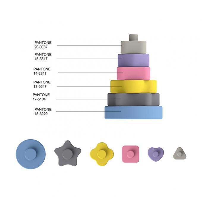 Silicón constructivo creativo de los juguetes de Blockkids de los niños que apila los juguetes educativos para el NC del Ce el 12*7.5*7.5cm 210g/set DL13J05 de los niños;GUA
