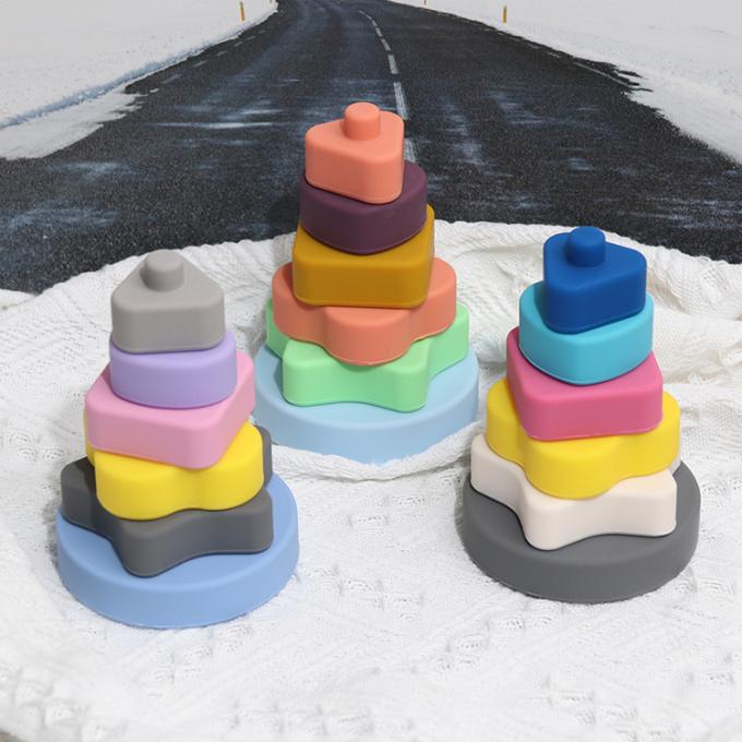 Silicón constructivo creativo de los juguetes de Blockkids de los niños que apila los juguetes educativos para el NC del Ce el 12*7.5*7.5cm 210g/set DL13J05 de los niños;GUA