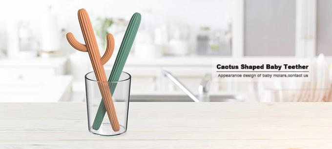 el nuevo cactus 2021 formó al bebé no tóxico seguro BPA-libre del silicón juega las muelas con el cepillo