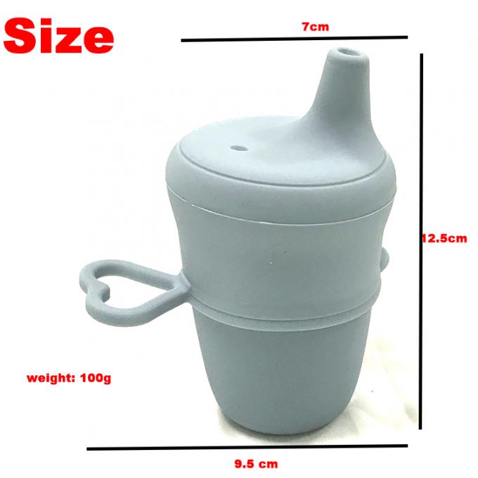 2021 niños libres irrompibles de las tazas de Sippy del bebé del silicón de las tapas de la taza de BPA Sippy