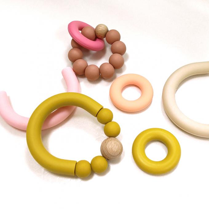 Bebé libre del silicón de Wholesald BPA que mastica el anillo de dentición con el anillo del silicón