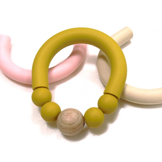 Bebé libre del silicón de Wholesald BPA que mastica el anillo de dentición con el anillo del silicón