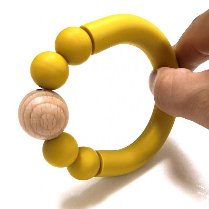 Bebé libre del silicón de Wholesald BPA que mastica el anillo de dentición con el anillo del silicón