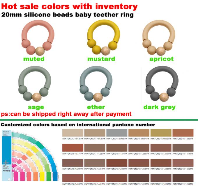 Bebé Teether Toy Sensory Silicone Teething Rings de los nuevos productos para los bebés