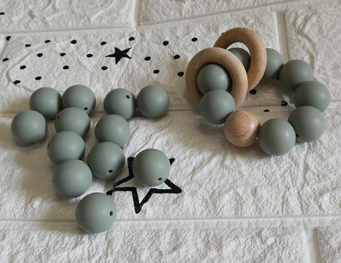 gotas libres al por mayor del silicio de Teether del bebé de la categoría alimenticia de 20m m BPA