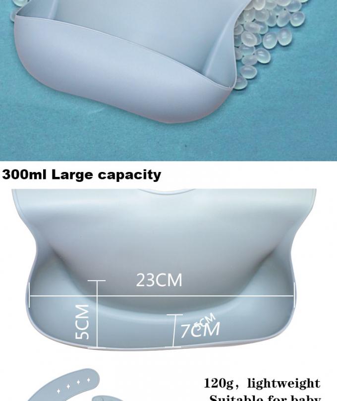 OEM superior de la fabricación fácil para limpiar el babero impermeable del silicón del bebé
