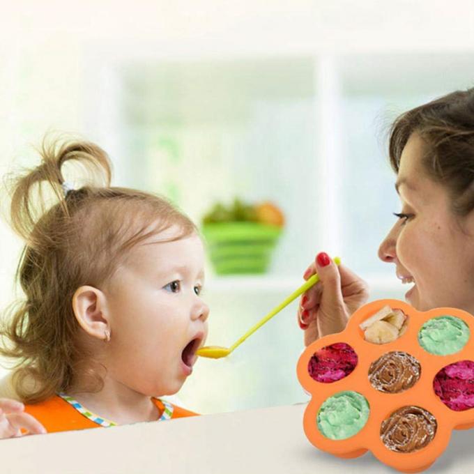 cajas de los alimentos para niños del silicón de los agujeros del precio al por mayor 7 de la fábrica