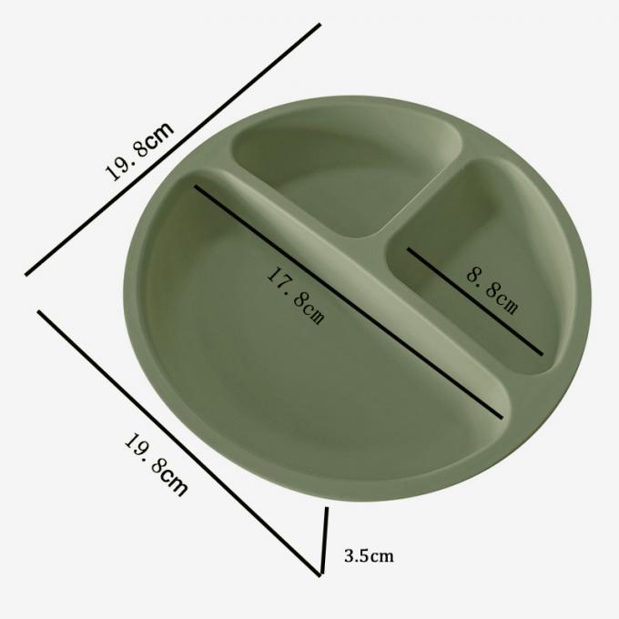 Placa de alimentación del silicón del bebé de BPA del niño libre de encargo de la succión para la cena