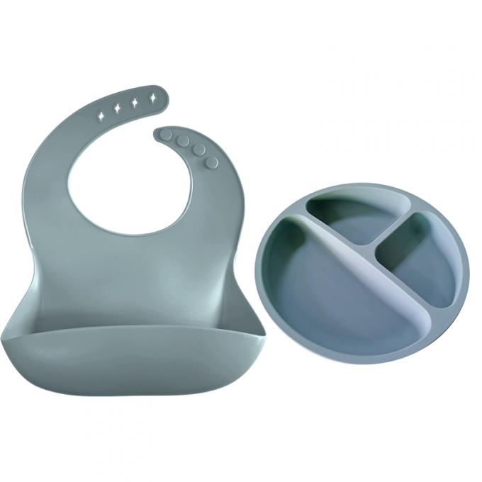 Ajustable modificada para requisitos particulares fácil para limpiar el babero del silicón con el sistema de alimentación del bebé de la placa