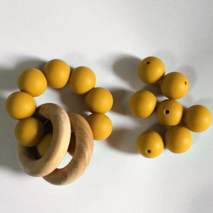15m m DA al por mayor aprobaron las gotas del silicón del teether del bebé para los collares