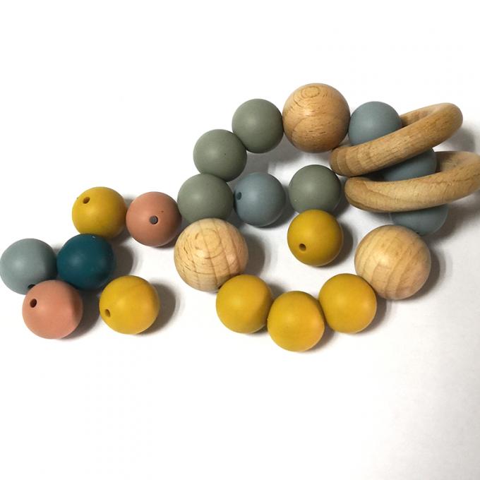 15m m DA al por mayor aprobaron las gotas del silicón del teether del bebé para los collares