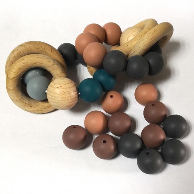 15m m DA al por mayor aprobaron las gotas del silicón del teether del bebé para los collares