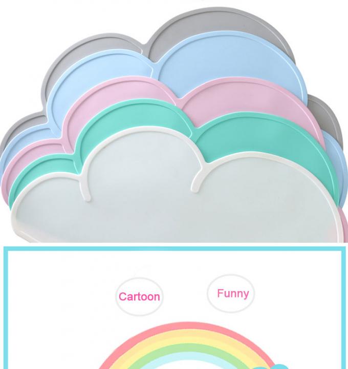 Bebé antideslizante de Mat For de la estera de lugar del silicón de la prenda impermeable del niño de la forma de la nube