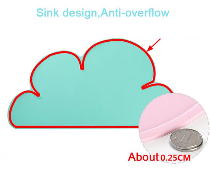 Bebé antideslizante de Mat For de la estera de lugar del silicón de la prenda impermeable del niño de la forma de la nube