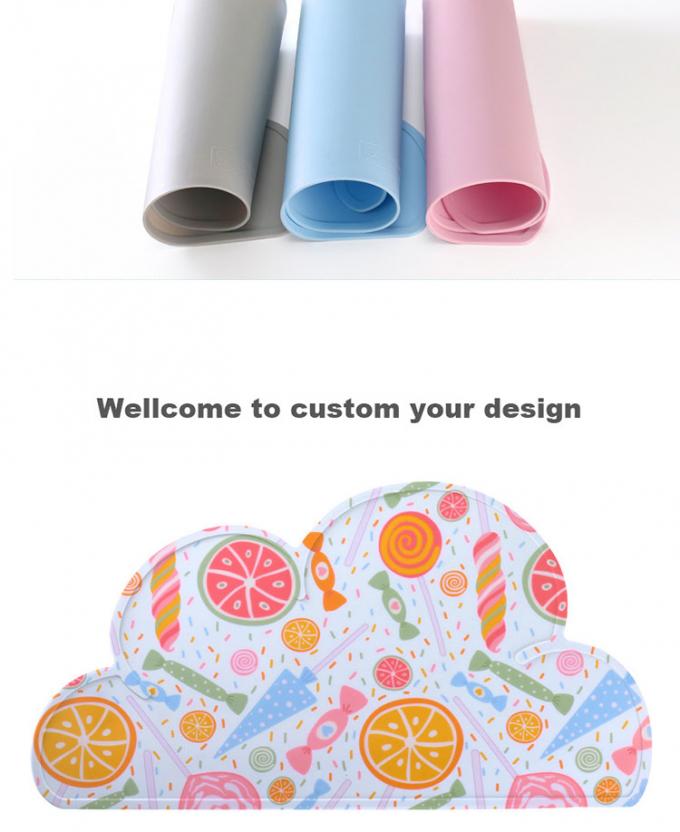 Bebé antideslizante de Mat For de la estera de lugar del silicón de la prenda impermeable del niño de la forma de la nube