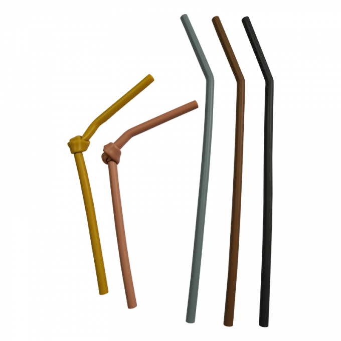 Silicón reutilizable plegable libre portátil Straw For Kids Drinking de la categoría alimenticia de BPA