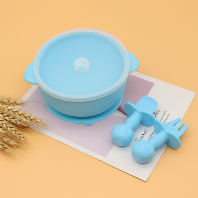 Dishwasher Free Non Slip Baby Silicone Suction Bowl Kids Safe Microwave Available