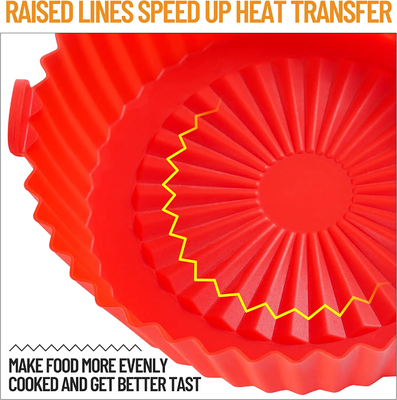 Safe Food Grade High Temperature Resistant Air Fryer Silicone Pot Safe In Dishwasher