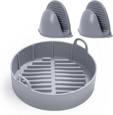 Non Stick Food Grade Solid Air Fryer Silicone Basket Safe In Dishwasher