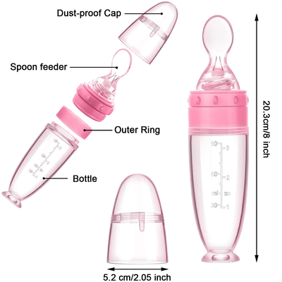 2 Pieces Baby Infant Dispensing Silicone Food Feeder With Standing Base