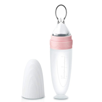 Strong Sealing Silicone Squeeze Spoon Feeder For Infant Food Dispensing And Feeding