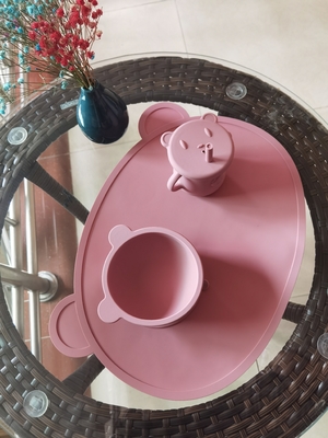 9Pcs Baby Silicone Products BPA Free Tableware Silicone Feeding Set