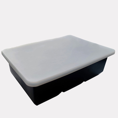 15 Cavities BPA Free 12*24cm Square Silicone Ice Mold Cube Tray With Lid