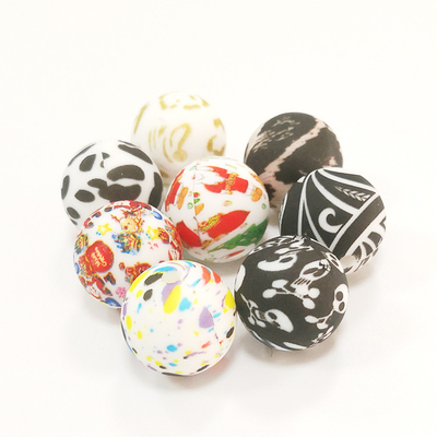 Chewable Leopard Print Silicone Beads 12mm Silicone Beads DIY Baby Toy
