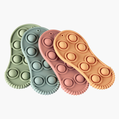 Shoe Shaped Children Silicone Pop Fidget Toy Stress Relieved Soft Baby Teether