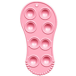 Shoe Shaped Children Silicone Pop Fidget Toy Stress Relieved Soft Baby Teether