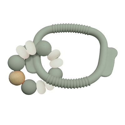 BPA Free Soft Silicone Beads Teether Teething Rings Food Grade 32g