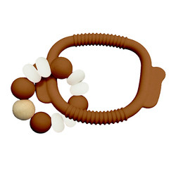 BPA Free Soft Silicone Beads Teether Teething Rings Food Grade 32g