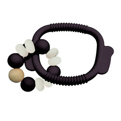 BPA Free Soft Silicone Beads Teether Teething Rings Food Grade 32g