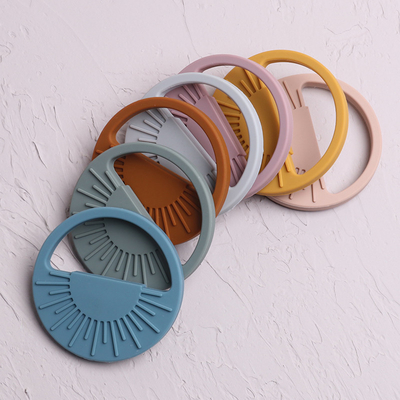Cute Shape Food Grade Silicone Baby Teether BPA Free Silicone Teether 9*9*0.7cm