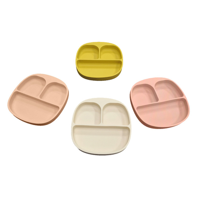 Baby Silicone Suction Divided Plate Toxic Free OEM Food Grade Silicone Section Plate