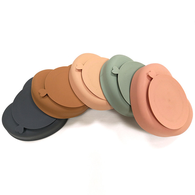 BPA Free Silicone Suction Plate Heart Shaped 175g Silicone Childrens Plates