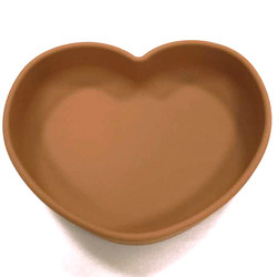 BPA Free Silicone Suction Plate Heart Shaped 175g Silicone Childrens Plates