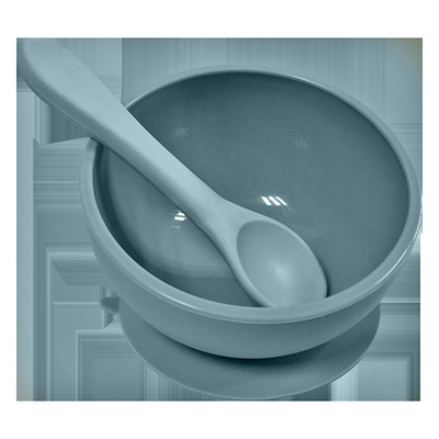 Baby Snack Suction Silicone Weaning Bowl Set Nitrosamine Free With Spoon