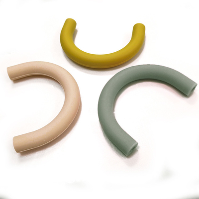 Baby Chewing Silicone Beads Teether Soft Loose U Tube OEM ODM