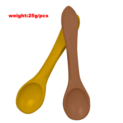 OEM Colorful Reusable kids soft Silicone Feeding Spoon 13.8*3.5*1cm 25g