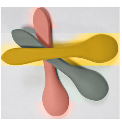OEM Colorful Reusable kids soft Silicone Feeding Spoon 13.8*3.5*1cm 25g