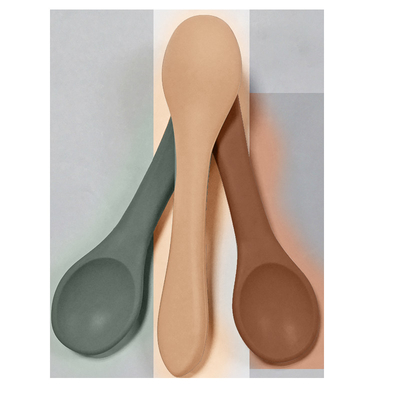 Reusable Soft Baby Silicone Weaning Spoons BPA Free Eco Friendly