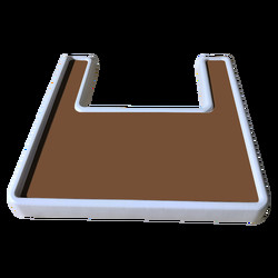 Customized BPA Free Baby Tray Silicone High Chair Placemat 38*38*0.1cm