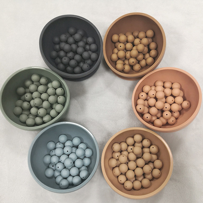 100% Food Grade Silicone Teether Beads Bulk Organic Silicone Beads FDA