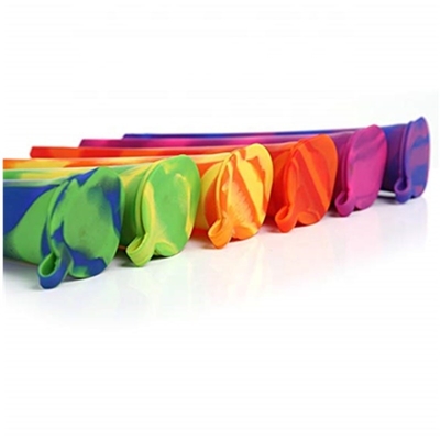 6 Pcs Multicolored Silicone Ice Mold 7.5*1.6in ice pole moulds With Attached Lids