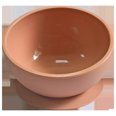 FDA Non Spill Pink Green Silicone Suction Bowl 145g For Baby Dining