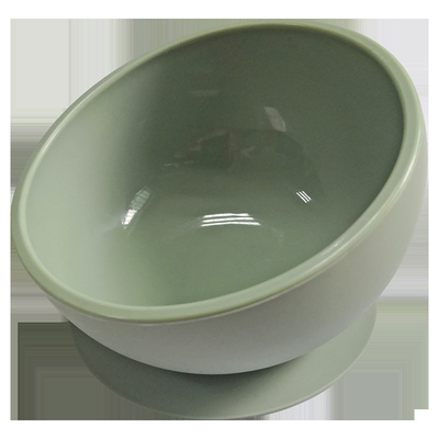 FDA Non Spill Pink Green Silicone Suction Bowl 145g For Baby Dining